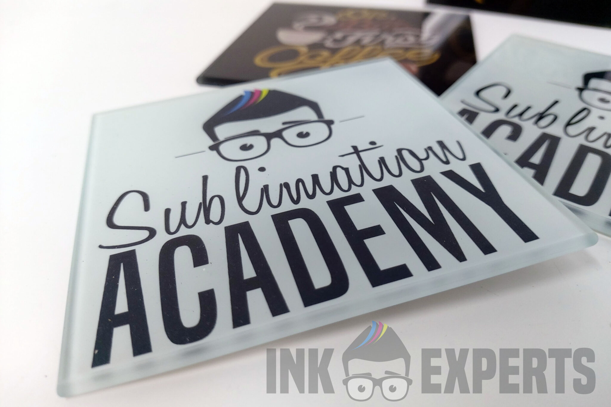 Sublimation Blank Glass Coaster Square Glossy Finish 10x10cm (Pack of 4