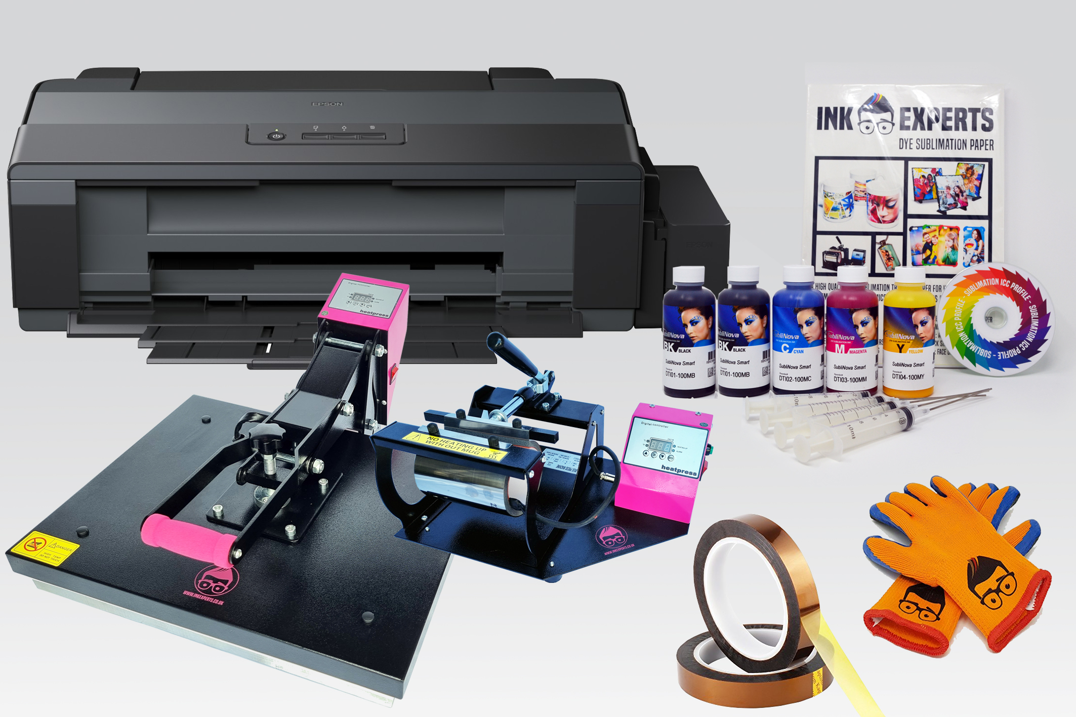 Complete A3 Sublimation Printer \u0026 Heat Press Starter Bundle: Epson Ecotank  ET-14000 Printer | Ink Experts