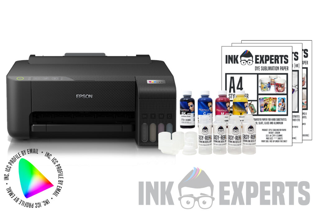 Sublimation Starter Bundle EPSON Ecotank ET1810 Printer + 4 x 100ml Inktec Ink + A4 Paper