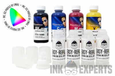 Inktec Sublinova Smart Dye Sublimation Ink Set for EPSON Ecotank ET-2810  [Inc. Easy Refill Bottles]