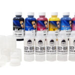 Six different sublinova smark link ink bottles with six easy refill bottles