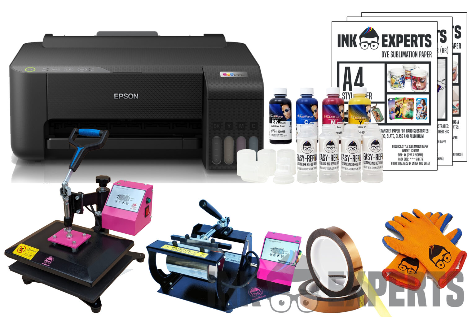 Complete A4 Sublimation Printer & Heat Press Starter Bundle Epson