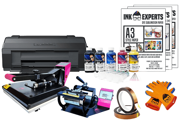 COMPLETE A4 SUBLIMATION PRINTER & HEAT PRESS STARTER BUNDLE